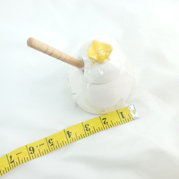 Rae Dunn By Magenta Artisan Collection White Ceramic Farmhouse Honey Pot - Picture 5 of 10